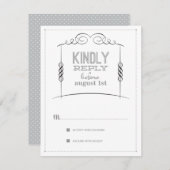 Unter der jüdischen Hochzeitssuite-Antwortkarte vo RSVP Karte (Vorne/Hinten)