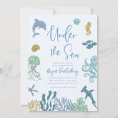 Unter der Kinderdusche des Meeres Einladung (Vorderseite)