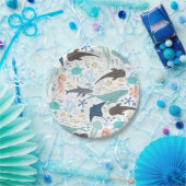 Unter der Kinderdusche des Meeres Pappteller (Party)