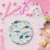 Unter der Kinderdusche des Meeres Pappteller (Party)