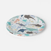 Unter der Kinderdusche des Meeres Pappteller (Schrägansicht)