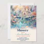 Unter der Kinderdusche für Meerestiere Einladung (Vorderseite)