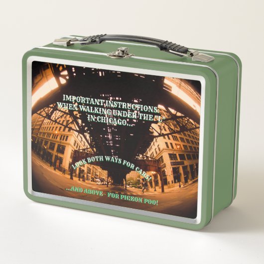 Unter der "L"-Metalldose Metall Brotdose (Vorderseite)