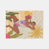 Unter der lächelnden Sonne Fleecedecke (Vorderseite (Horizontal))