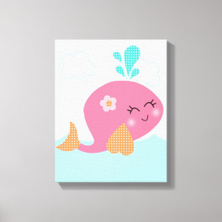 Unter der Leinwand "Sea/Pink Whale" Art