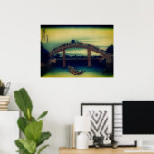 Unter der Mannenbrücke in Fukagawa Poster (Heimbüro)