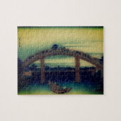 Unter der Mannenbrücke von Hokusai Puzzle (Horizontal)