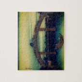 Unter der Mannenbrücke von Hokusai Puzzle (Vertikal)