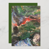 Unter der Märchenserie "Sea Fairy" in grün Einladung (Vorne/Hinten)