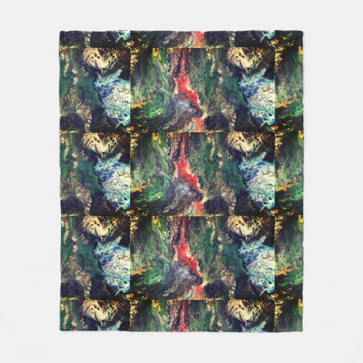 Unter der Märchenserie "Sea Fairy" in grün Fleecedecke (Vorderseite)