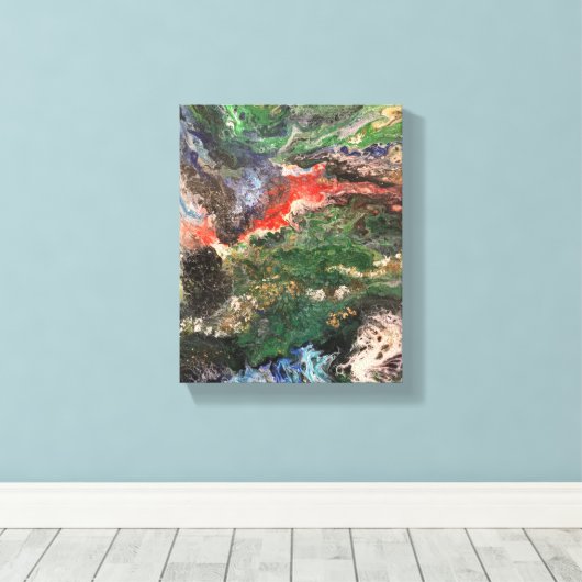 Unter der Märchenserie "Sea Fairy" in grün Leinwanddruck (Insitu (Holzboden))