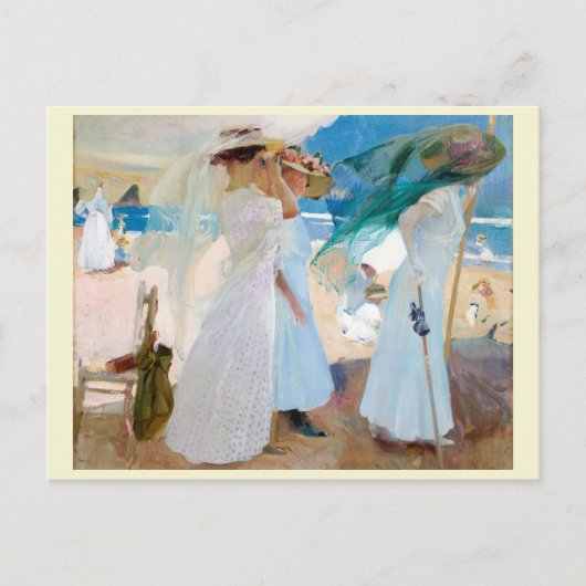 Unter der Markise Joaquín Sorolla Postkarte (Vorderseite)