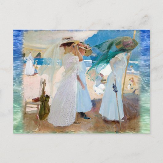 Unter der Markise Joaquín Sorolla Postkarte (Vorderseite)