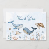 Unter der Meeresdusche Dankeskarte (Vorderseite)