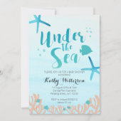 Unter der Meeresdusche Einladung (Vorderseite)