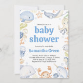 Unter der Meeresdusche Einladung (Vorderseite)