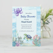 Unter der Meeresdusche Einladung (Stehend Vorderseite)