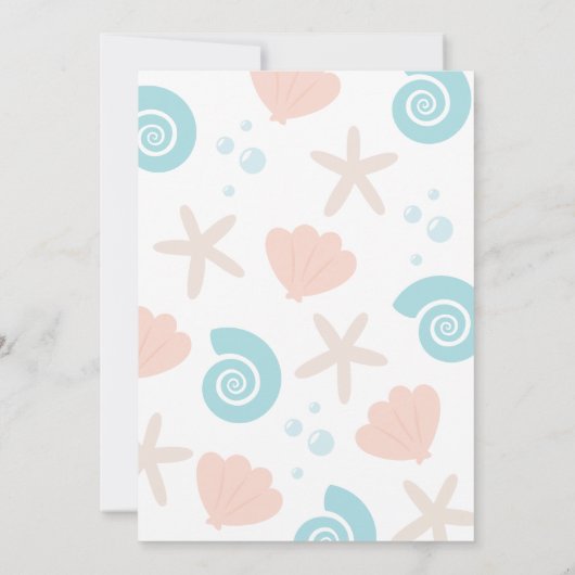 Unter der Meeresdusche Einladung (Rückseite)