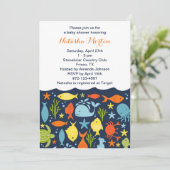 Unter der Meeresdusche Einladung (Stehend Vorderseite)