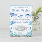 Unter der Meeresdusche Einladung (Stehend Vorderseite)