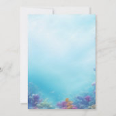 Unter der Meeresdusche Junge der Meerestiere Einladung (Rückseite)