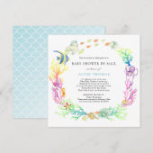 Unter der Meeresdusche mit der Post Einladung (Vorne/Hinten)