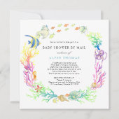 Unter der Meeresdusche mit der Post Einladung (Vorderseite)