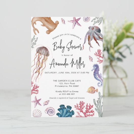 Unter der Meeresdusche Save The Date (Stehend Vorderseite)