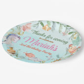 Unter der Meeresfarbe Geburtstag Pappteller (Schrägansicht)