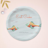 Unter der Meeresfischdusche Pappteller