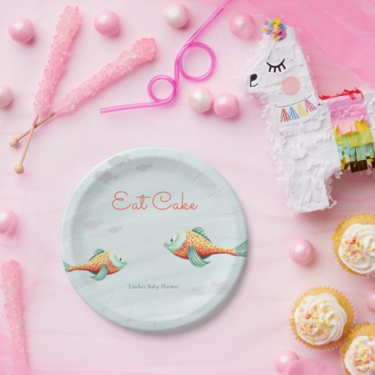 Unter der Meeresfischdusche Pappteller (Party)