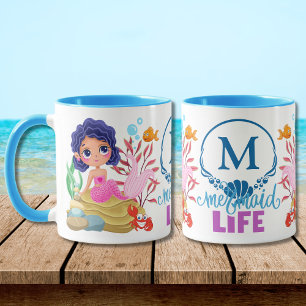Unter der Meeresfrüchte-Lebensmonografie Tasse