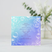 Unter der Meereskugel verzauberte Blasen-Party Ein Einladung (Stehend Vorderseite)