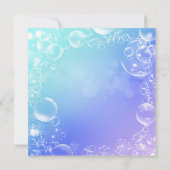 Unter der Meereskugel verzauberte Blasen-Party Ein Einladung (Rückseite)