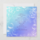 Unter der Meereskugel verzauberte Blasen-Party Ein Einladung (Vorderseite)