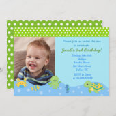 Unter der Meereskugel werden massgeschneiderte Ein Einladung (Vorne/Hinten)