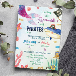 Unter der Meeresmarke Mermaids and Pirates zum Geb Einladung