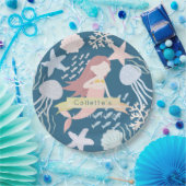 Unter der Meeresmeergruppe Marine Blue Birthday Pappteller (Party)
