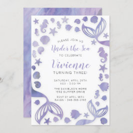 Unter der Meeresmeermedaille zum Geburtstag Einladung