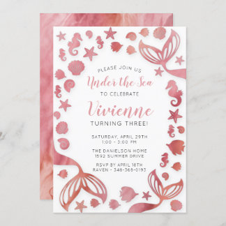 Unter der Meeresmeermedaille zum Geburtstag Einladung