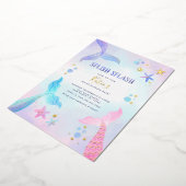 Unter der Meeresmeermedaille zum Geburtstag Folieneinladung (Gedreht)