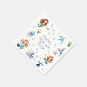 Unter der Meeresmeermedaille zum Geburtstag Serviette (Ecke)