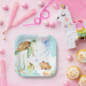 Unter der Meerespapierplatte Pappteller (Party)