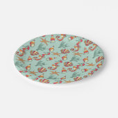 Unter der Meerespapierplatte Pappteller (Schrägansicht)