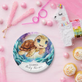 Unter der Meerespastel Schildkrötendusche Pappteller (Party)