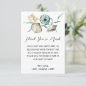 Unter der Meeresqualle Baby Dusche Danke Karte (Stehend Vorderseite)