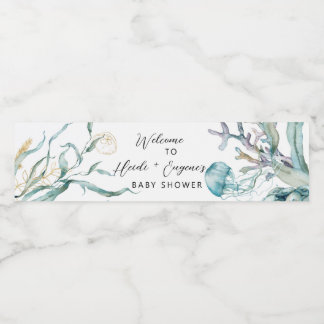 Unter der Meeresqualle Wasserflaschen Etiketten