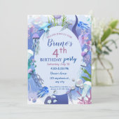 Unter der Meeresqualle zum Geburtstag Einladung (Stehend Vorderseite)