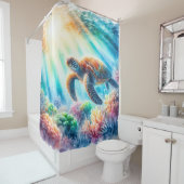 Unter der Meeresschildkröte Duschvorhang (Beispiel)