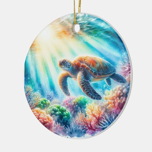 Unter der Meeresschildkröte Keramik Ornament (Links)